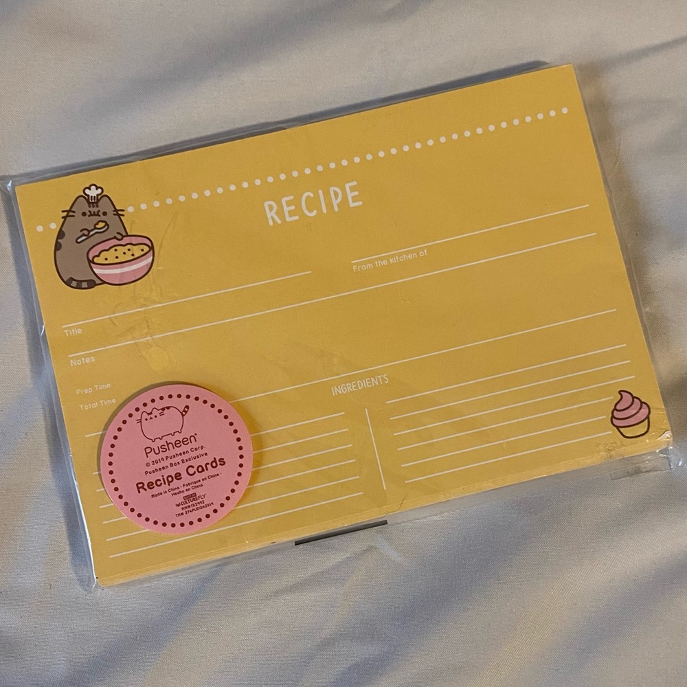 Winter 2019 Pusheen Box Exclusive Recipe Cards